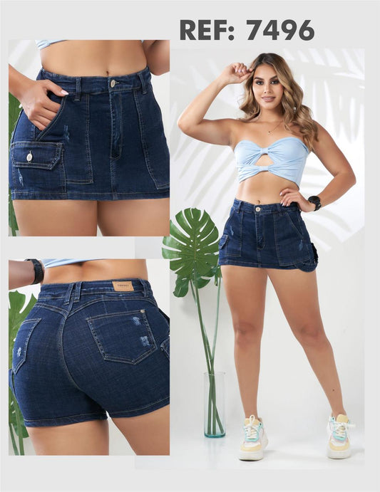 FALDA SHORT  CARGO 7496