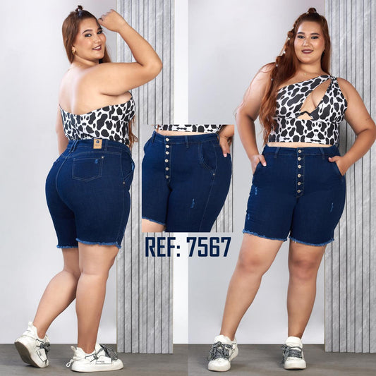 PLUS SIZE BICICLETERO   5 BOTONES 7567